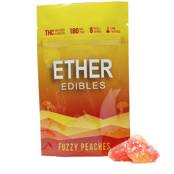 Ether Edibles - Fuzzy Peaches (180mg THC)