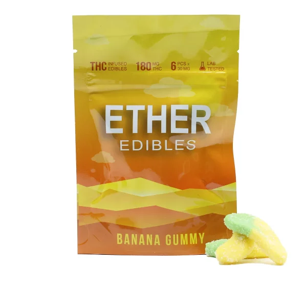 Ether Edibles - Banana Gummy (180mg THC)