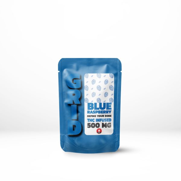 GRID – BLUE RASPBERRY 500MG THC GUMMIES