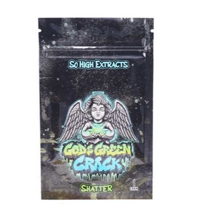 So High Extracts Premium Shatter –  Gods Green Crack – Hybrid