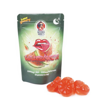 Mama Anne’s Edibles – Watermelon Gummy – 1500mg CBD + Melatonin (Sleep Gummy)